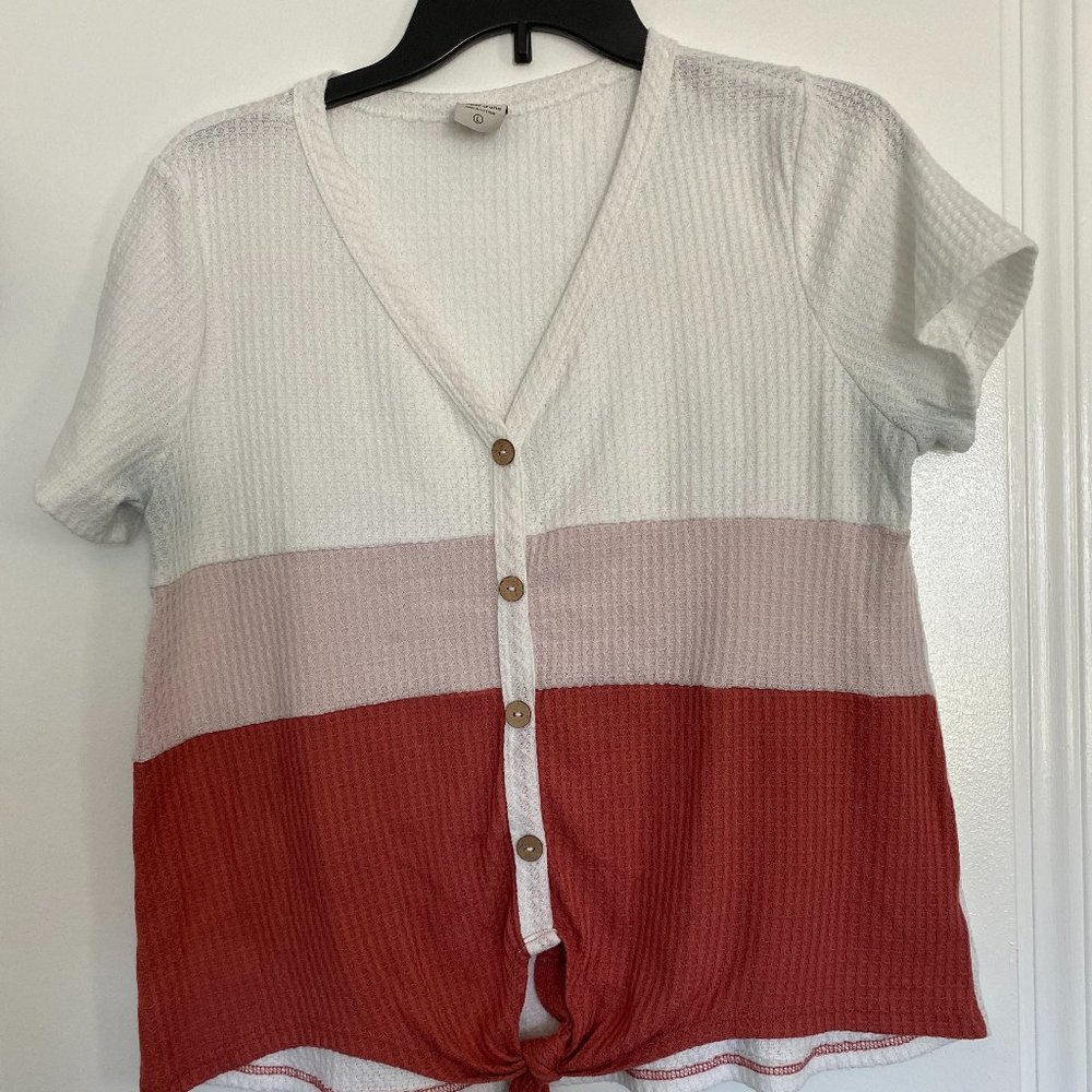 Striped Short Tie Top